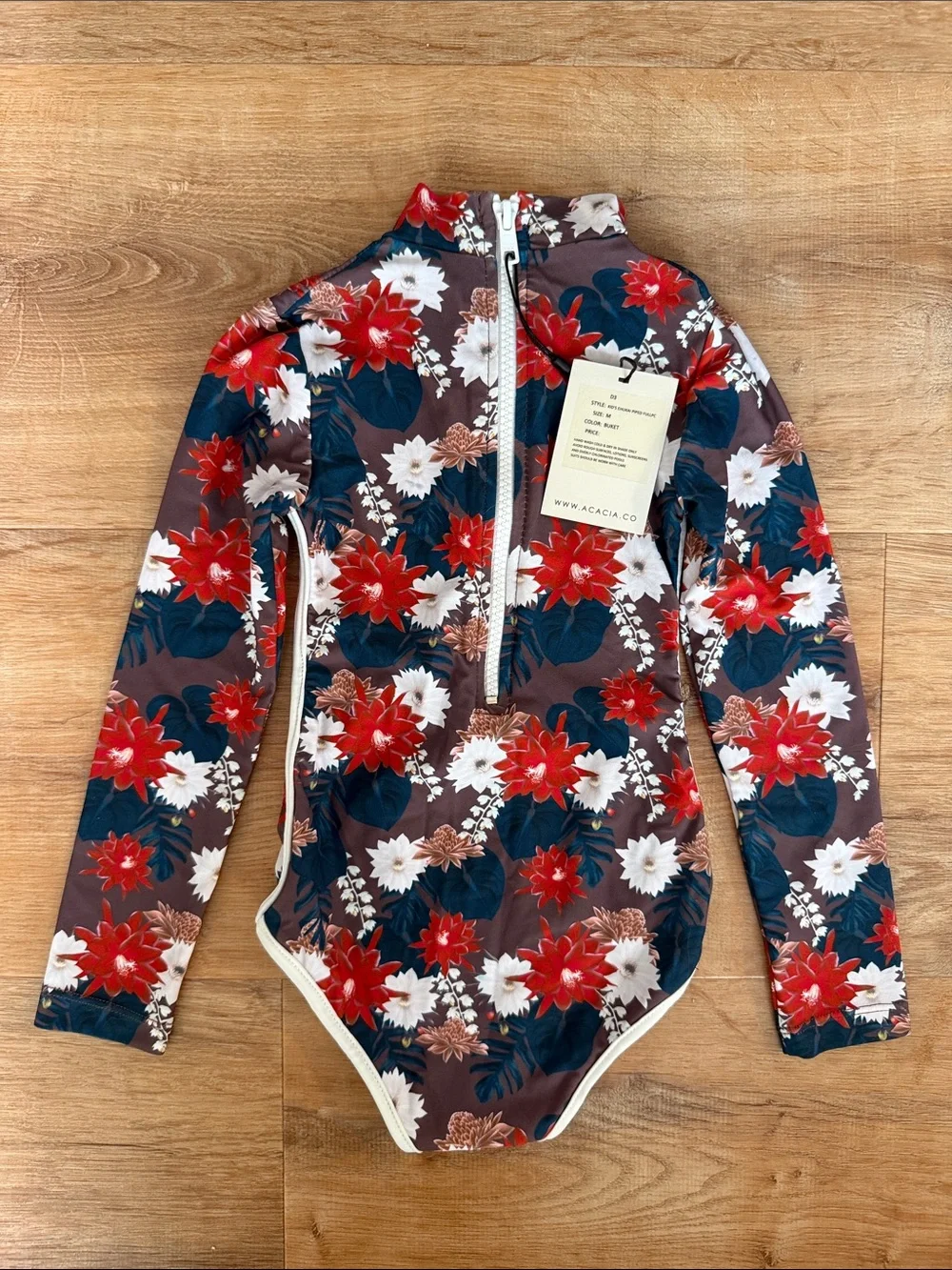 ACACIA- Kid’s Ehukai Piped Full Piece size M, NWT